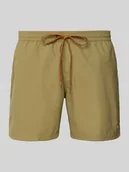 Kąpielówki męskie - Spodenki kąpielowe z detalem z logo i elastycznym pasem - miniaturka - grafika 1