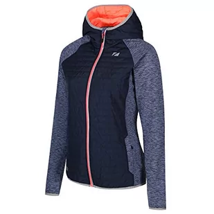 ZONE3 ZONE3 Damska kurtka hybrydowa Puffa pikowana, benzynowa niebieska/Neon Coral, XS CW18WPUF106/XS - Kurtki damskie - miniaturka - grafika 1