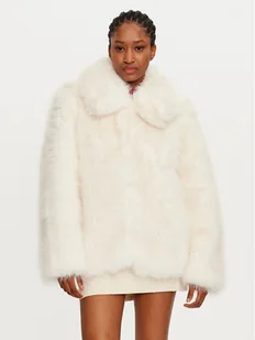 Vila Futro Rock 14099843 Écru Regular Fit - Płaszcze damskie - miniaturka - grafika 1