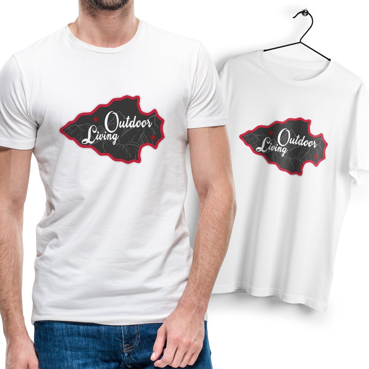 T-Shirt Podkoszulek Męski Outdoor living camping kemping góry Na Prezent