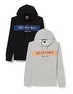 Bluzy męskie - JACK & JONES Męska bluza z kapturem, Czarny/opakowanie: czarny + LG, S - miniaturka - grafika 1