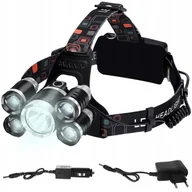 Latarki - Latarka Czołowa Lampka Czołówka 5x LED T6 CREE - miniaturka - grafika 1
