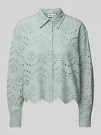 Bluzki damskie - Bluzka koszulowa o kroju relaxed fit z czystej bawełny model ‘VALAIS’ - miniaturka - grafika 1