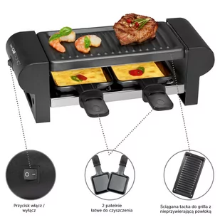 Mini grill elektryczny raclette Clatronic RG 3592 - Raclette - miniaturka - grafika 2