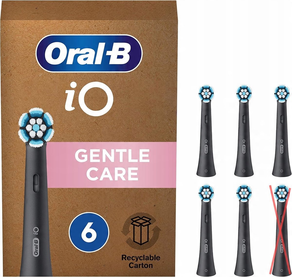 Oral-B Gentle Care Czarne końcówki do szczoteczek 5 sztuki