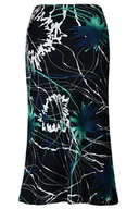 Spódnice - Spódnica FSP771 GRANATOWY + TURKUSOWY ŚREDNI wzór - Fokus - miniaturka - grafika 1