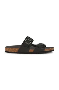 Geox klapki skórzane U SANDAL GHITA męskie kolor czarny U159VB 00043 C9999 - Klapki i japonki męskie - miniaturka - grafika 1