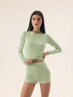 Spodenki damskie - Szorty damskie Steam Bloovii jasnozielony L - miniaturka - grafika 1