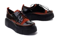 Półbuty damskie - MACIEJKA 05740-18/00-1 pomarańcz+czarny, półbuty damskie - Maciejka - miniaturka - grafika 1