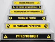 Pomoce naukowe - Naklejki na schody: Zasady zachowania na schodach - miniaturka - grafika 1