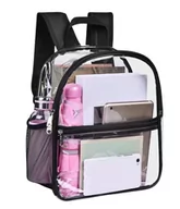 Torebki damskie - Przezroczysty plecak szkolny A4 damski retro elegancki wodoodporny - miniaturka - grafika 1