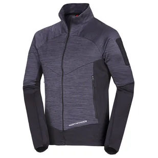 Męska bluza Northfinder Giacomo Rozmiar: XL / Kolor: czarny/szary - Bluzy sportowe męskie - miniaturka - grafika 1