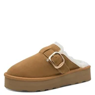 Klapki i japonki damskie - Marco Tozzi Klapki damskie by Guido Maria Kretschmer 2-87300-45 Kapcie, koniak, 41 EU, koniak, 41 EU - miniaturka - grafika 1