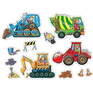 Bigjigs Toys, puzzle, Maszyny budowlane, 36 el. - Puzzle - miniaturka - grafika 1