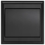 Wyłączniki światła i elektryczne - Łącznik Luna krzyżowy czarny mat - miniaturka - grafika 1