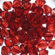 Półfabrykaty do biżuterii - Kryształki Diamentowe Czerwone 10mm 20szt - miniaturka - grafika 1