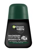 Dezodoranty i antyperspiranty męskie - Garnier Men Dezodorant roll-on Magnesium Ultra Dry 72h - Lasting Dry Protect 50ml - miniaturka - grafika 1