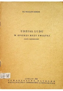 Udział ludu w ofierze Mszy Świętej - Religia i religioznawstwo - miniaturka - grafika 1