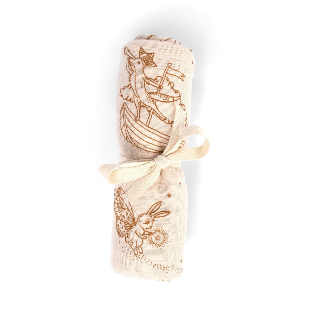 Filibabba Muślinowa pieluszka GOTS Dreamy Adventurers