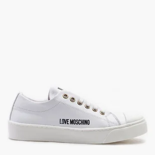 Trampki damskie skórzane Love Moschino JA15473G0EIE-0100 41 (25 cm) Białe (8054400639904). Tenisówki i trampki damskie - Trampki damskie - miniaturka - grafika 1