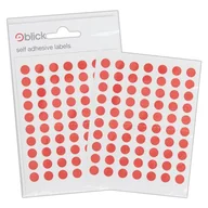 Etykiety do drukarek - Blick Etykiety, czerwone, samoprzylepne naklejki, kolorowe kropki, koła, 8 mm, 490 etykiet, do domu, biura, rodziny, szkoły, kalendarza świątecznego, planera, tabeli nagród, oznaczanie kolorami - miniaturka - grafika 1