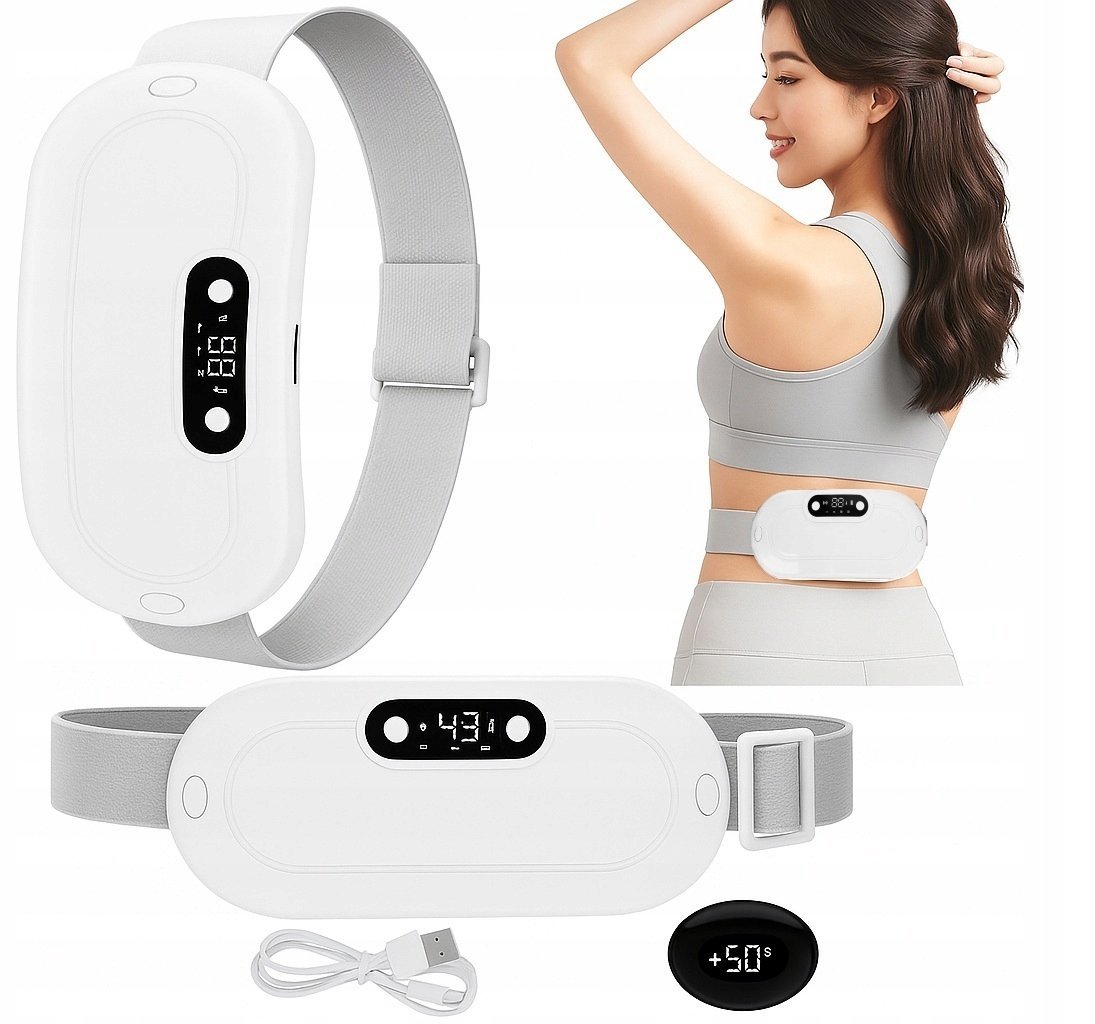 Inteligentny Pas Grzewczy Bóle Menstruacyjne Masażer Menstruacyjny Biały