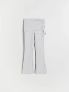 Reserved - GIRLS` TROUSERS - jasnoszary - Spodnie i spodenki dla dziewczynek - miniaturka - grafika 1