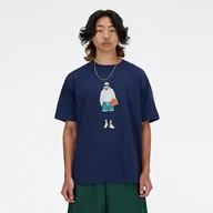 Koszulki męskie - Koszulka męska New Balance MT41578NNY  granatowa - miniaturka - grafika 1