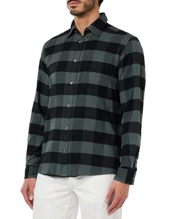 s.Oliver męska koszula w kratkę, Regular Fit Green, M, zielony, M - Koszule męskie - miniaturka - grafika 1