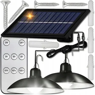 Lampa solarna, SILVERSHARKY, 2 sztuki - Lampy ogrodowe - miniaturka - grafika 1