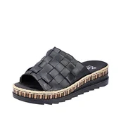 Klapki i japonki damskie - Rieker Klapki damskie V7988, czarny, 42 EU - miniaturka - grafika 1