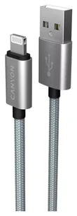 CANYON BRAIDED MFI LIGHTNING CABLE DARK/GREY CN_CNS-MFIC3DG - Kable USB - miniaturka - grafika 1