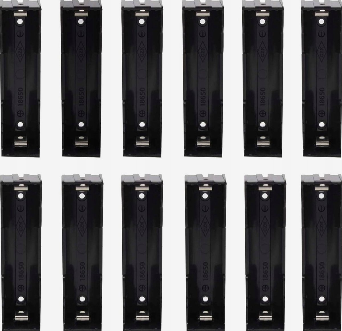 POJEMNIK BATERII 12 SZTUK UCHWYT ORGANIZER ETUI PUDEŁKO PLASTIKOWY ZASOBNIK
