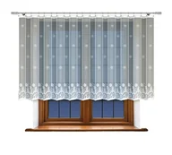 Firany - Biała żakardowa firanka z taśmą 248290 120 x 300cm  MONDOMI - miniaturka - grafika 1