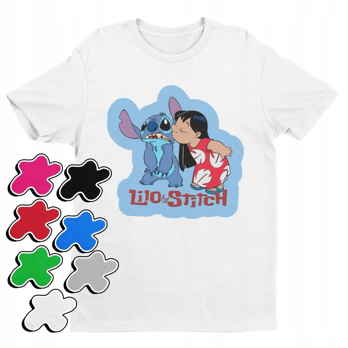 Koszulka T-Shirt Dziecięca Z Nadrukiem Duży Wybór Lilo Stitch -M 134-140