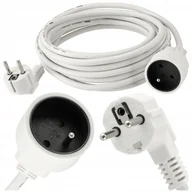 Przedłużacze i rozgałęźniki - Przedłużacz Sieciowy Z Uziemieniem 1 Gniazdo 5M Biały Budowlany 2500W - miniaturka - grafika 1