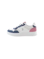 Trampki damskie - U.S. Polo Assn. Sneakersy w kolorze biało-granatowo-jasnoróżowym - miniaturka - grafika 1