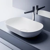 Umywalki - Bernstein Umywalka nablatowa O-541 odlew mineralny - 54 x 34 x 13 cm - biały mat - miniaturka - grafika 1