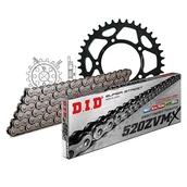 Części motocyklowe - Zestaw łańcuchów DID stal 520ZVM-X / 106 nitowy zamek do Ducati Paso 750 ccm rok prod. 1986-1990 - miniaturka - grafika 1
