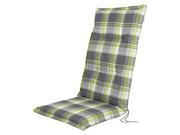 Poduszki ogrodowe - Livarno Home Livarno Home Poduszka na krzesło z wysokim oparciem, 120 x 50 x 8 cm (Kratka/zielony) 4055334468497 - miniaturka - grafika 1