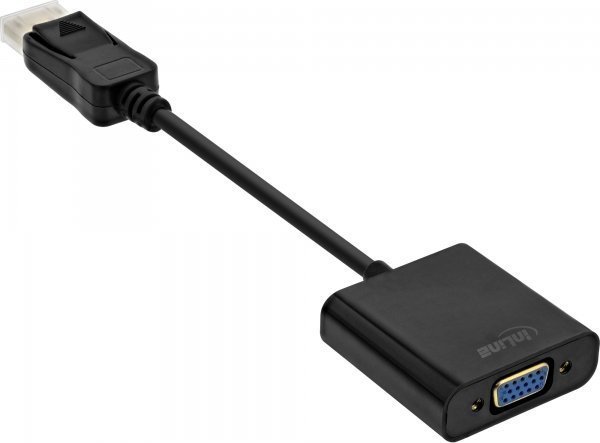 InLine Adapter AV DisplayPort - D-Sub VGA czarny 17197B