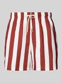 Kąpielówki męskie - Spodenki kąpielowe ze wzorem w paski model ‘DANE’ - miniaturka - grafika 1