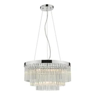 Lampy sufitowe - Żyrandol Giovana 5 Light Pendant Polished Chrome Clear Glass - miniaturka - grafika 1
