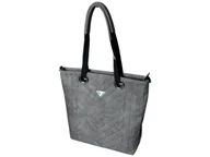 Torebki damskie - Torebka Shopper Pikowana Damska Duża Szara na Ramię A4 z Regulowanym Paskiem - miniaturka - grafika 1