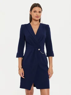 Rinascimento Sukienka koktajlowa CFC0019592002 Granatowy Regular Fit - Sukienki - miniaturka - grafika 1