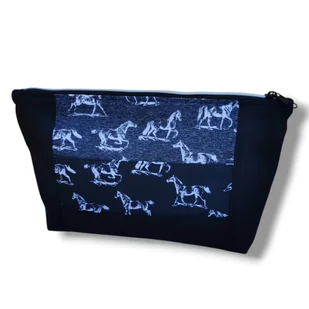 Kosmetyczka damska organizer do torebki etui saszetka do torby konie - Kosmetyczki, organizery i kuferki - miniaturka - grafika 1