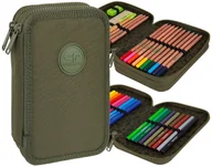 Piórniki - Patio Piórnik podwójny z wyposażeniem Jumper 2 Rpet Olive CoolPack F066640 - miniaturka - grafika 1