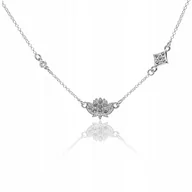 Naszyjniki - Naszyjnik kwiat lotosu srebrny - miniaturka - grafika 1