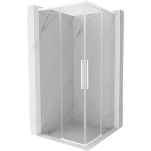 Mexen Rox Duo kabina prysznicowa rozsuwana 90 x 90 cm, transparent, biała - 8C2D-090-090-20-00 - Kabiny prysznicowe - miniaturka - grafika 1