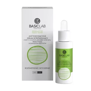 BasicLab BasicLab Cosmetology ESTETICUS Antyoksydacyjne Serum Wyrównujące z 20% Wit. C -  30 ml - Serum do twarzy - miniaturka - grafika 1